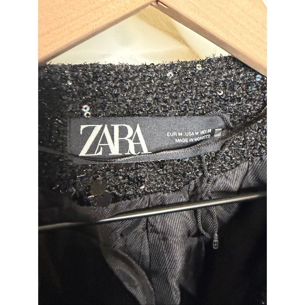 Zara Tweed Texture Sequin Jacket - Picture 4 of 8